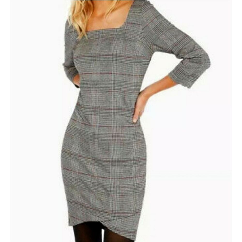 Express Plaid Dress Light Academia